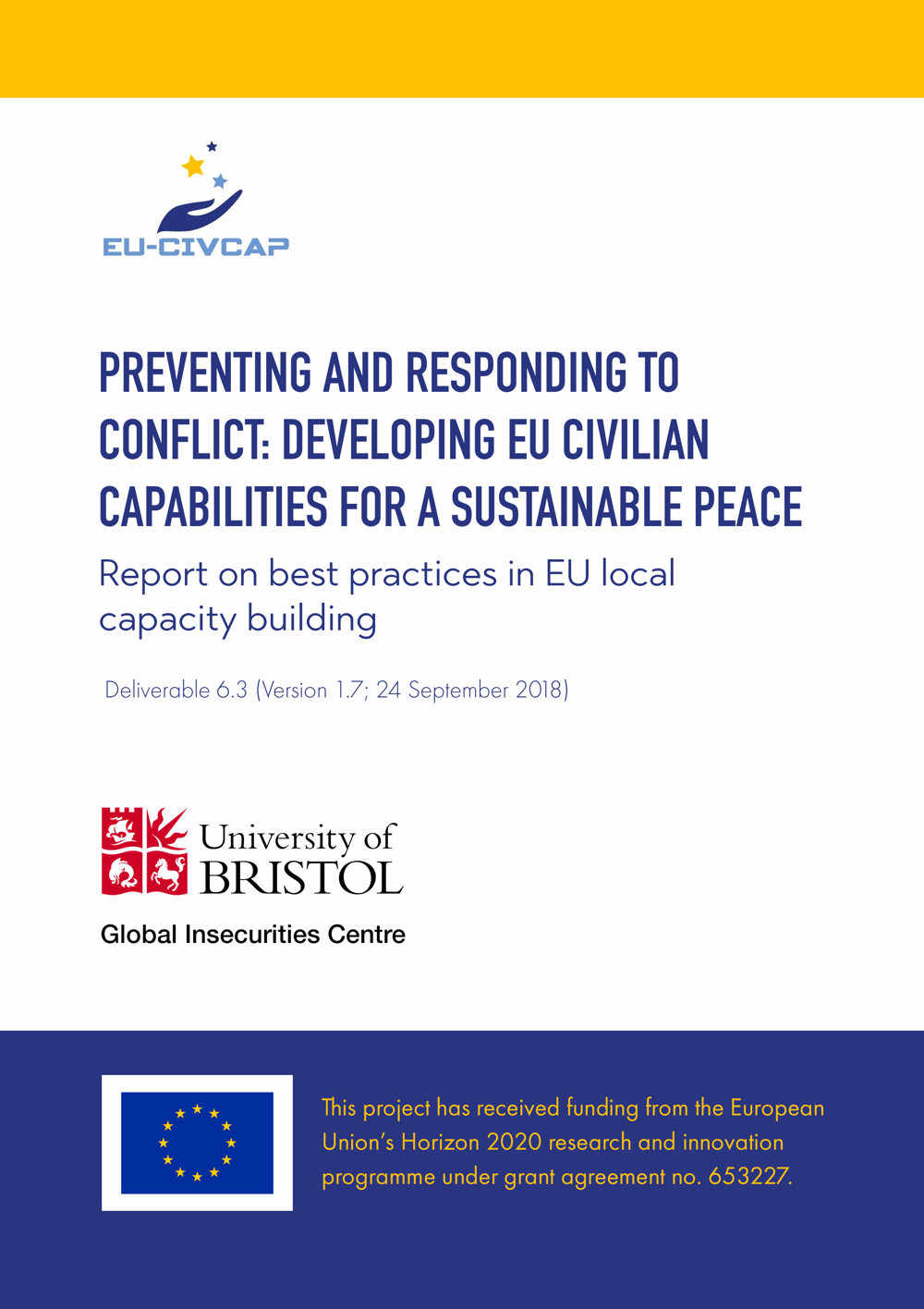 Cover art for the publication Report on Best practices in EU Local Capacity Building