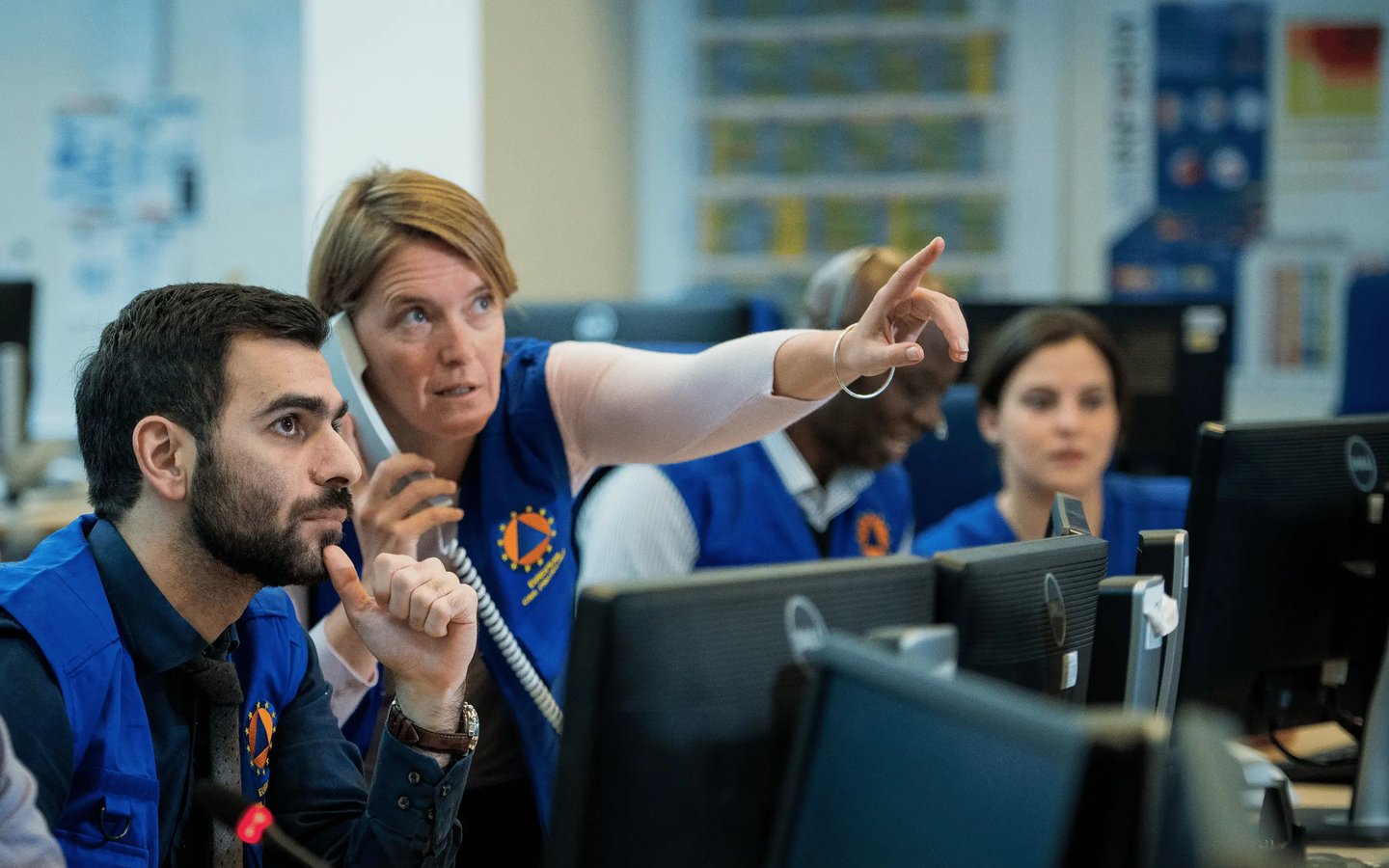 Working environment at the Emergency Response Coordination Centre (ERCC). Credit: EC Photo/Ezequiel Scagnetti