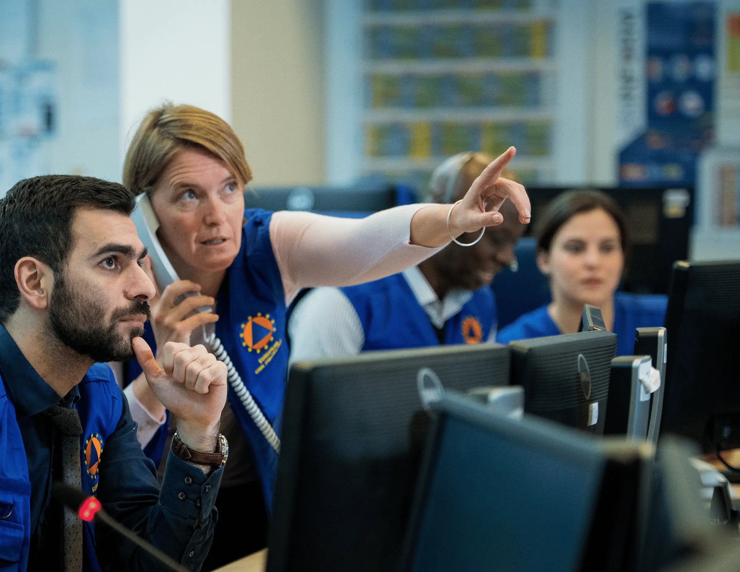 Working environment at the Emergency Response Coordination Centre (ERCC). Credit: EC Photo/Ezequiel Scagnetti